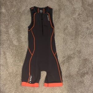 2XU Black Suit with Orange Highlights